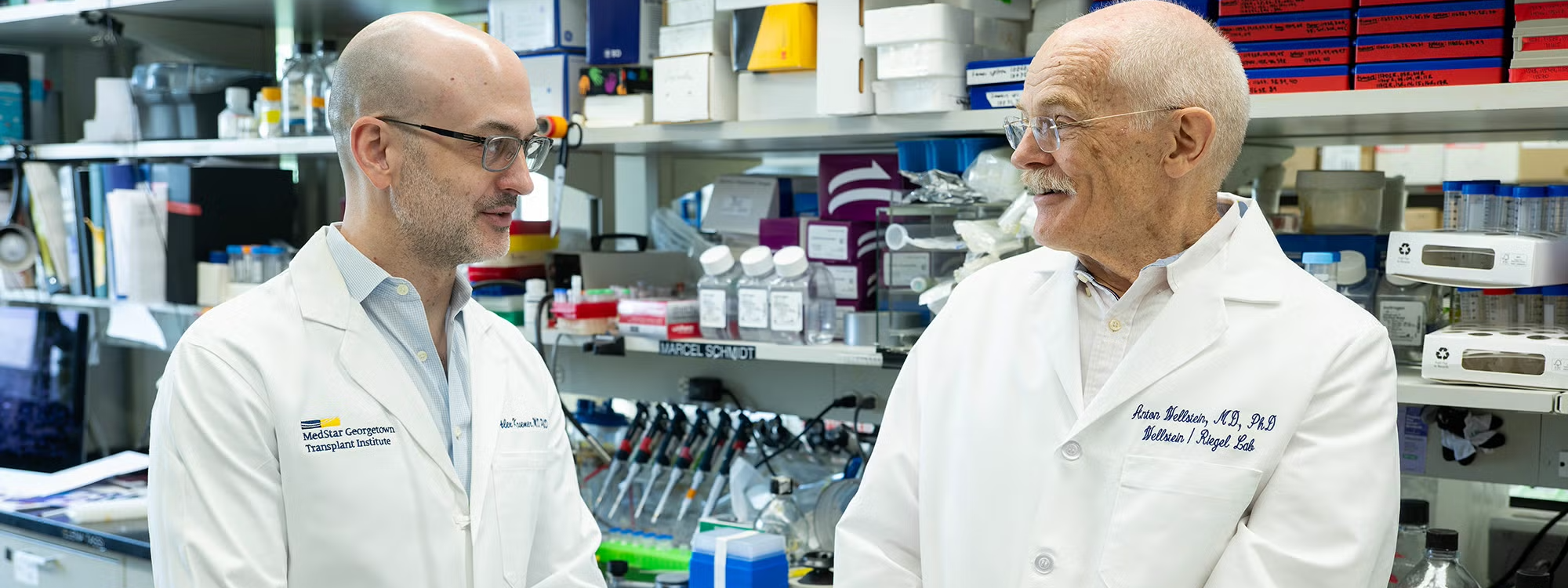 From left: Alex Kroemer, MD, PhD, and Anton Wellstein, MD, PhD